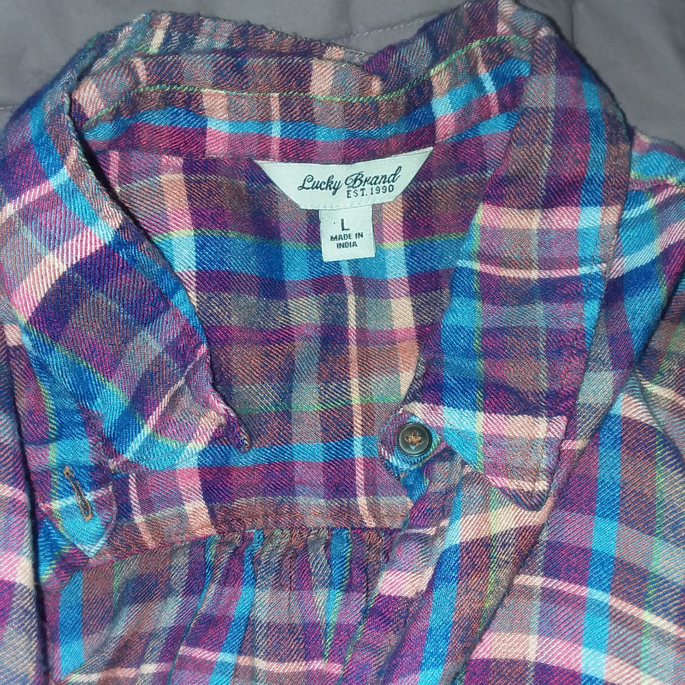 Lucky Brand short sleeve Flannel